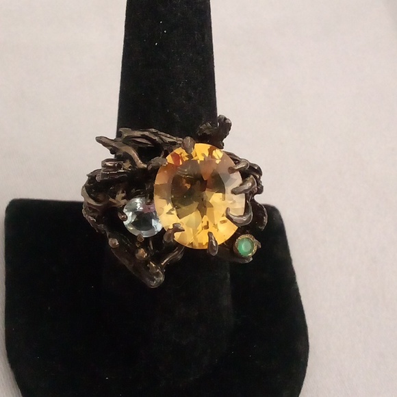 Antique Natural gemstone ring Size 8 🤗 - Picture 2 of 8